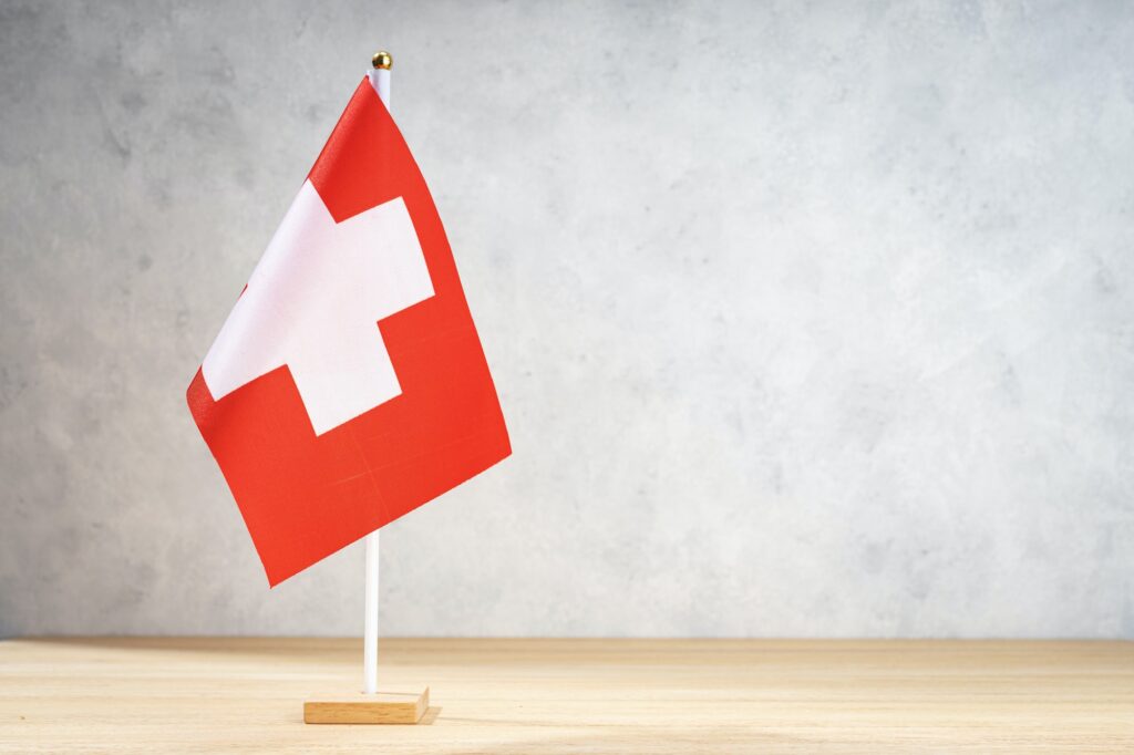 Switzerland table flag